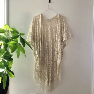 Beautiful lace crocheted shawl